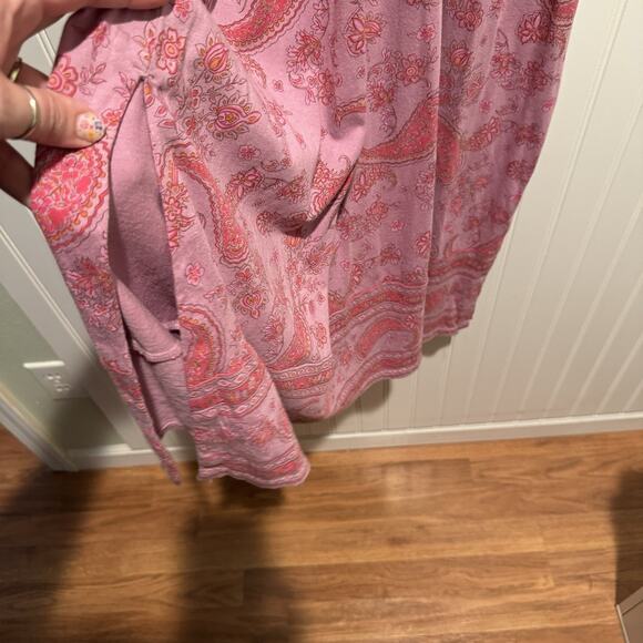 J Jill Pure Jill Border Print Maxi Dress Pink Size Medium - Picture 4 of 7